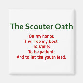 De Scouter Oath Magnet (Voorkant)