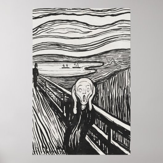 De Scream (1895) van Edvard Munch. Poster (Voorkant)