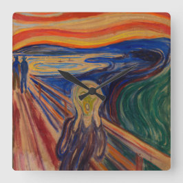 De Scream, 1910, van Edvard Munch Vierkante Klok