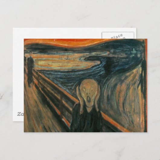 De Scream - Edvard Munch Briefkaart (Voorkant / Achterkant)