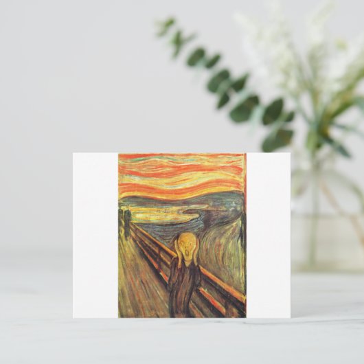 De Scream - Edvard Munch Briefkaart (Staand voorkant)