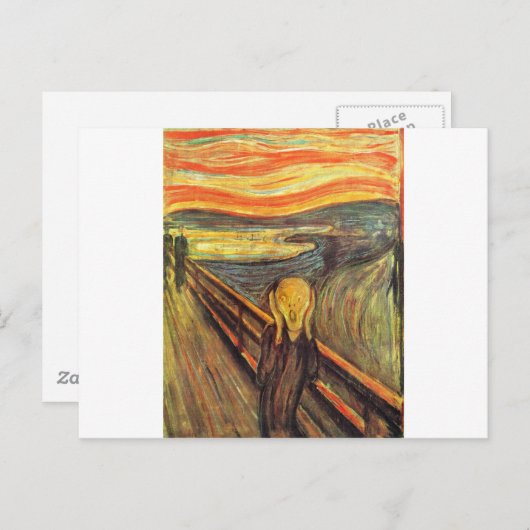 De Scream - Edvard Munch Briefkaart (Voorkant / Achterkant)
