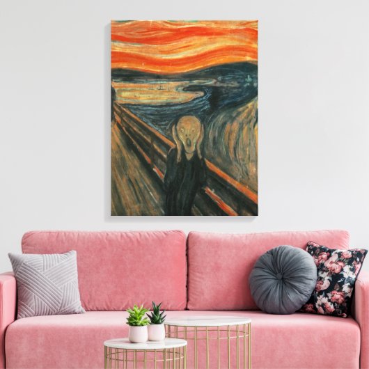 De Scream - Edvard Munch Canvas Afdruk (Insitu (Woonkamer))
