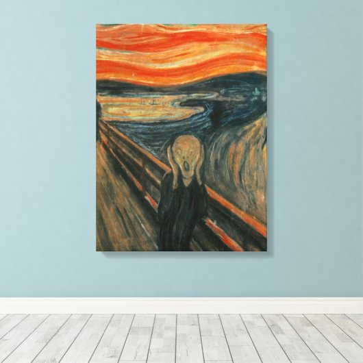 De Scream - Edvard Munch Canvas Afdruk (Insitu (Houten vloer))