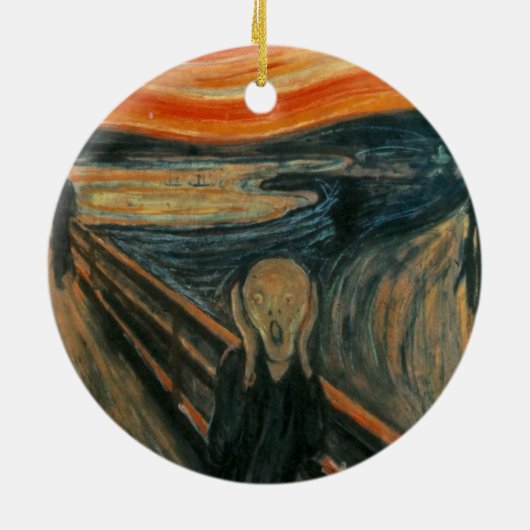 De Scream - Edvard Munch Keramisch Ornament (Achterkant)