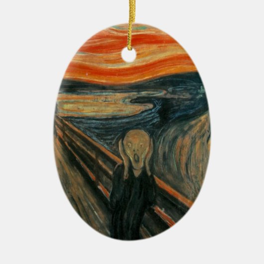 De Scream - Edvard Munch Keramisch Ornament (Voorkant)