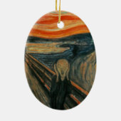 De Scream - Edvard Munch Keramisch Ornament (Achterkant)