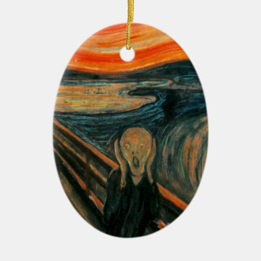 De Scream (Edvard Munch) Keramisch Ornament (Voorkant)