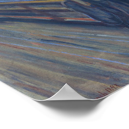 De Scream, Edvard Munch Poster (Hoek)