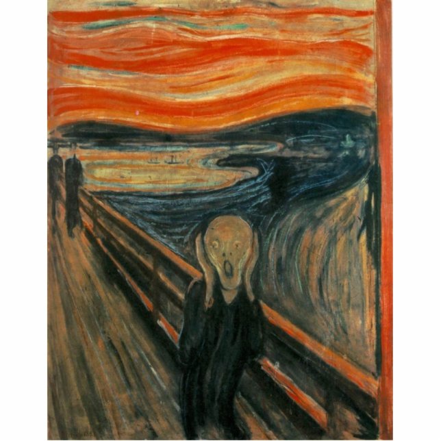 De Scream - Edvard Munch Staand Fotobeeldje (Voorkant)
