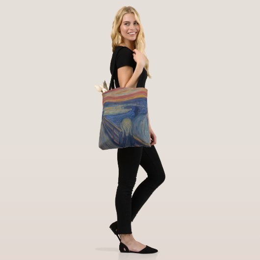 De Scream, Edvard Munch Tote Bag (Op model)