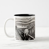 De Scream Edvard Munch Tweekleurige Koffiemok (Links)