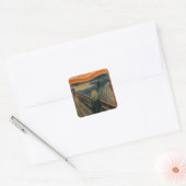 De Scream - Edvard Munch Vierkante Sticker (Envelop)