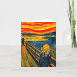 De scream, Fine Art van Munch Feestdagen Kaart