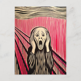 De Scream MUNCH BAUHAUS optische illusie stijl Briefkaart