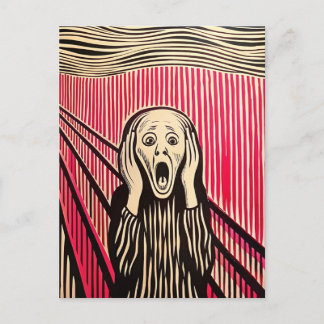 De Scream MUNCH BAUHAUS optische illusie stijl Briefkaart