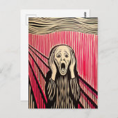 De Scream MUNCH BAUHAUS optische illusie stijl Briefkaart (Voorkant / Achterkant)