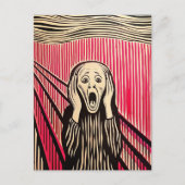 De Scream MUNCH BAUHAUS optische illusie stijl Briefkaart (Voorkant)