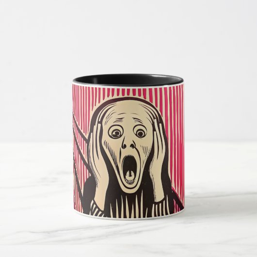 De Scream MUNCH BAUHAUS optische illusie stijl Mok (Midden)