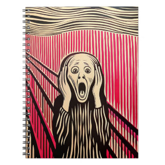 De Scream MUNCH BAUHAUS optische illusie stijl Notitieboek