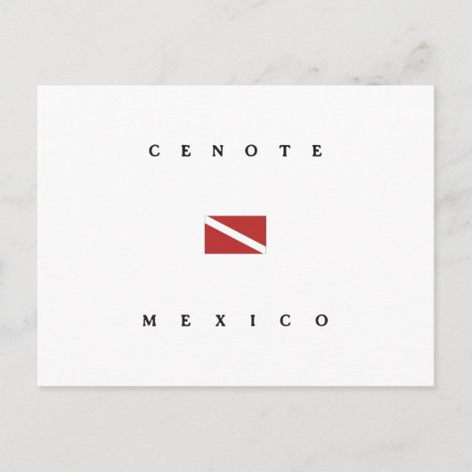 De Scuba-uitrusting van Mexico van Cenote duikt Briefkaart (Voorkant)