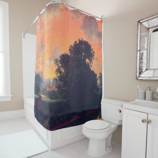 De Scutney-rivier door Maxfield Parrish Douchegordijn (In situ)