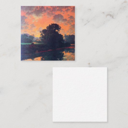 De Scutney-rivier door Maxfield Parrish Vierkante Visitekaartje (Voorkant / Achterkant)