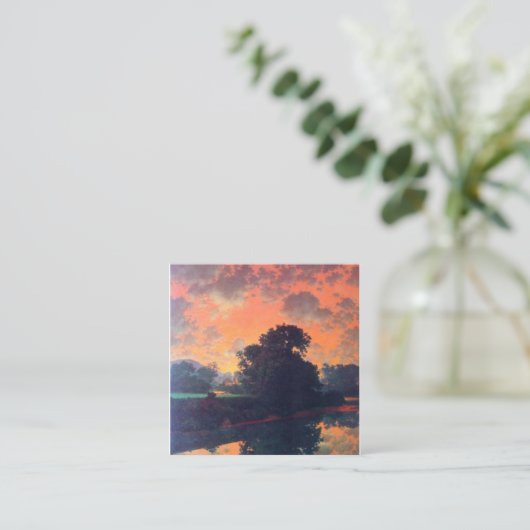 De Scutney-rivier door Maxfield Parrish Vierkante Visitekaartje (Staand voorkant)