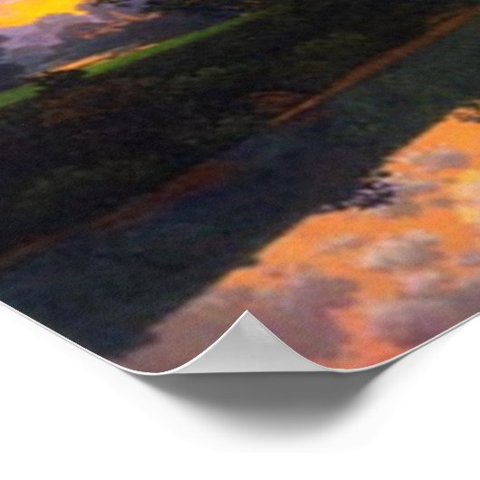 De Scutney-rivier van Maxfield Parrish Poster (Hoek)