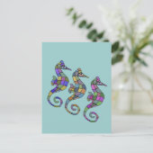 De Seahorse Rainbow Briefkaart (Staand voorkant)