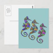 De Seahorse Rainbow Briefkaart (Voorkant / Achterkant)