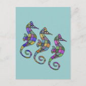De Seahorse Rainbow Briefkaart (Voorkant)