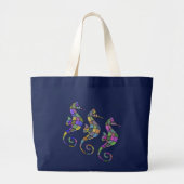 De Seahorse Rainbow Grote Tote Bag (Voorkant)