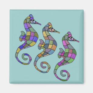 De Seahorse Rainbow Magneet