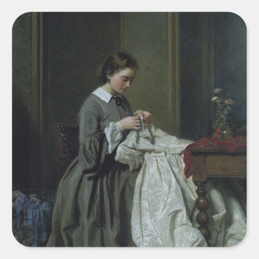De Seamstress Vierkante Sticker (Voorkant)