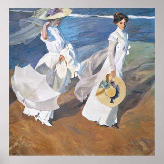 De Seashore, Joaquín Sorolla Poster (Voorkant)