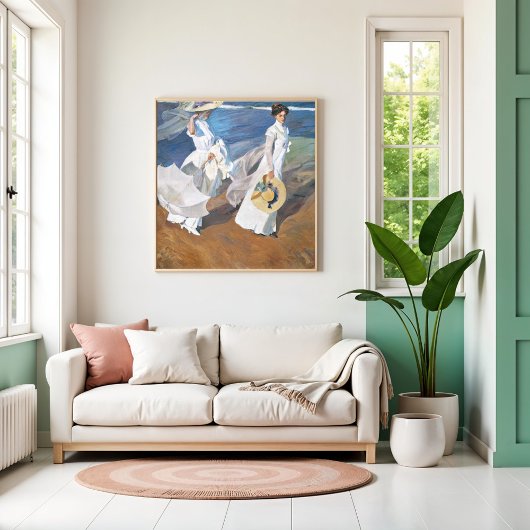 De Seashore, Joaquín Sorolla Poster