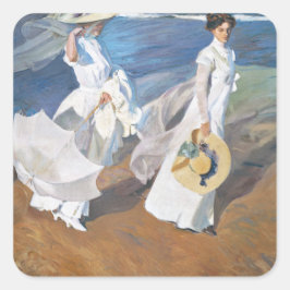 De Seashore, Joaquín Sorolla Vierkante Sticker