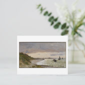 De Seashore te Sainte-Adresse, 1864 Briefkaart (Staand voorkant)