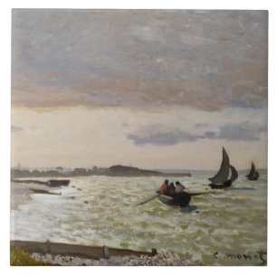 De Seashore te Sainte-Adresse, 1864 Tegeltje