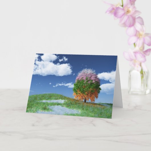 De Season Tree Kaart (Orchidee)