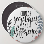 De secretarissen van de kerk maken een verschil Bu Ronde Button 6,0 Cm (Voorkant /achterkant)