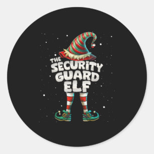 De Security Guard Elf Family Matching Group Chris Ronde Sticker
