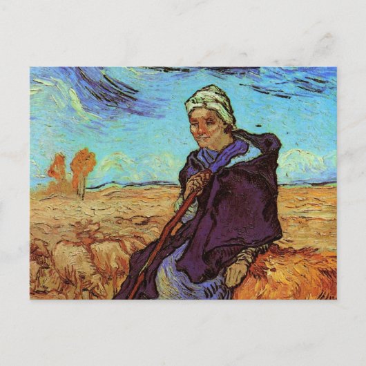 De sedes (na Millet) van Vincent van Gogh Briefkaart (Voorkant)