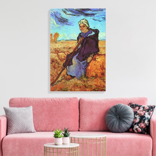 De sedes (na Millet) van Vincent van Gogh Canvas Afdruk (Insitu (Woonkamer))