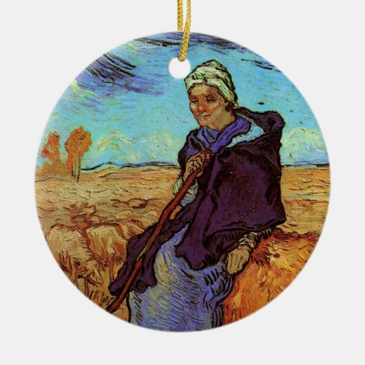 De sedes (na Millet) van Vincent van Gogh Keramisch Ornament (Voorkant)