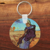 De sedes (na Millet) van Vincent van Gogh Sleutelhanger (Voorkant)