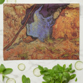 De sedes (na Millet) van Vincent van Gogh Theedoek (Gevouwen)