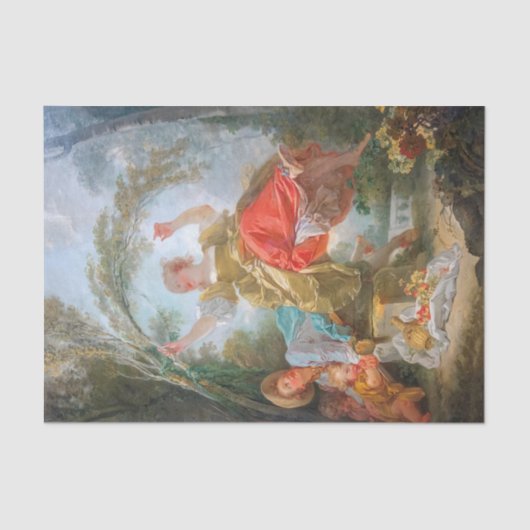 De Seesaw van Jean Honore Fragonard Tissuepapier (Voorkant)