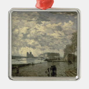 De Seine and Notre Dame Metalen Ornament